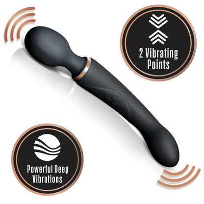 Blush Gia Rechargeable Massager with Dual Functions – Black
