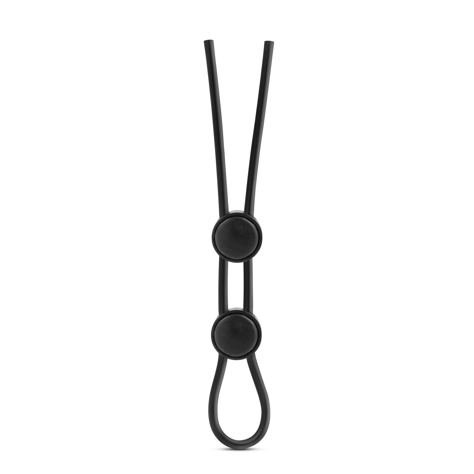 Blush Stay Hard Silicone Double Loop Cock Ring - Black