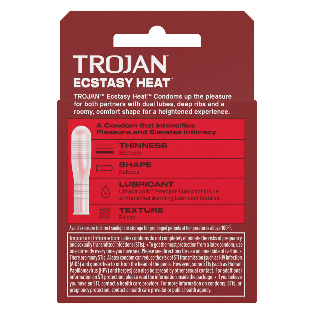 Trojan Double Ecstasy Condoms – 3 Pack