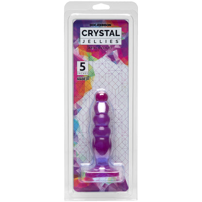 Doc Johnson Crystal Jellies Anal Delight - Graduated Anal Plug - Purple