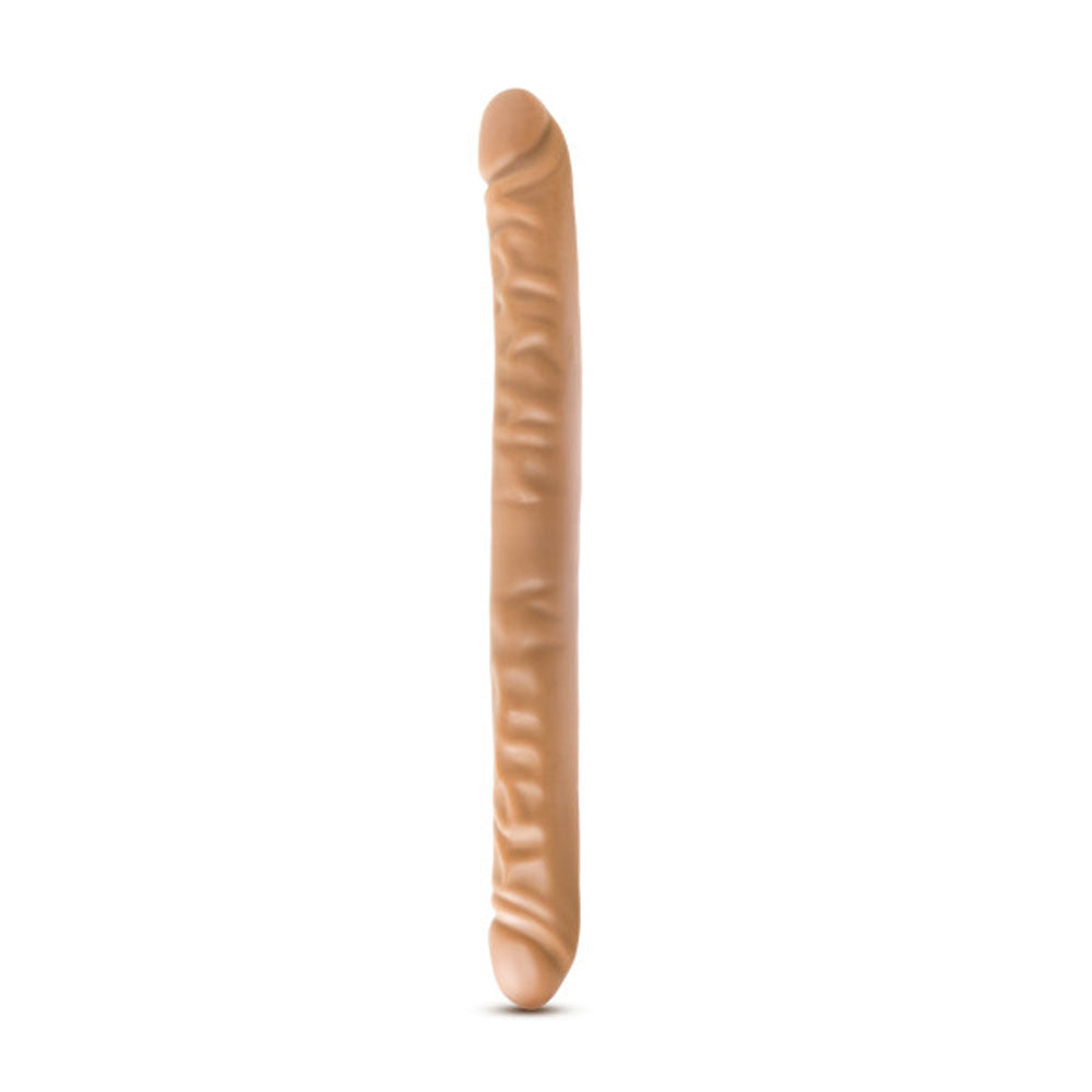 Blush Dr. Skin 18 Inch Double Dildo - Realistic Mocha