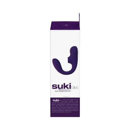 VeDO Suki Plus Rechargeable Dual Sonic Vibe - G-Spot and Clitoral Stimulation - Deep Purple