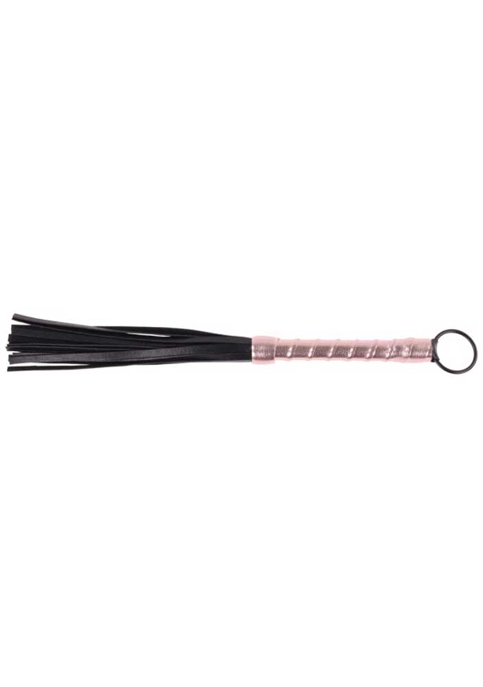 Sportsheets Brat Kit - Restraints, Flogger, and Accessories - Black/Rose Gold