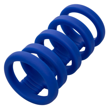CalExotics Admiral Xtreme Cock Cage – Blue – Liquid Silicone Enhancer