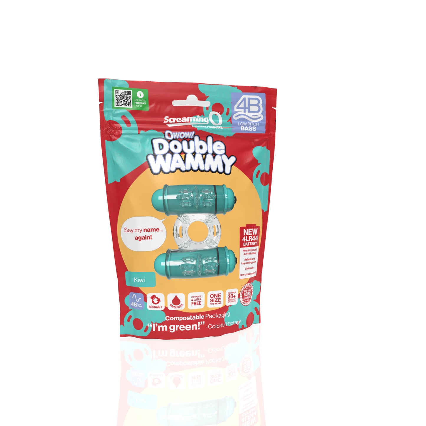 Screaming O 4B Double Wammy Vibrating Ring – Green