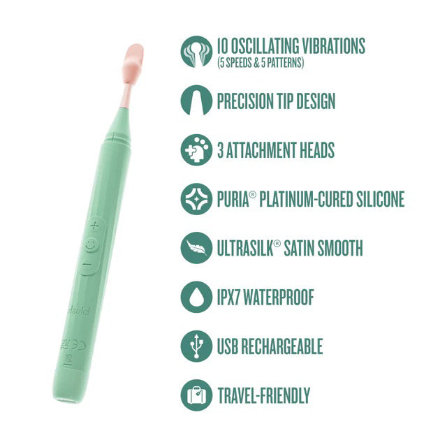 Blush Sage Oscillating Wand – Green – 10 Vibration Modes