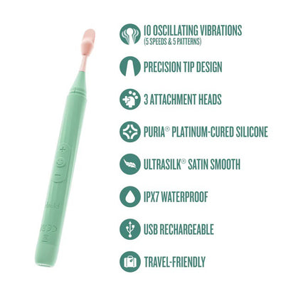 Blush Sage Oscillating Wand – Green – 10 Vibration Modes
