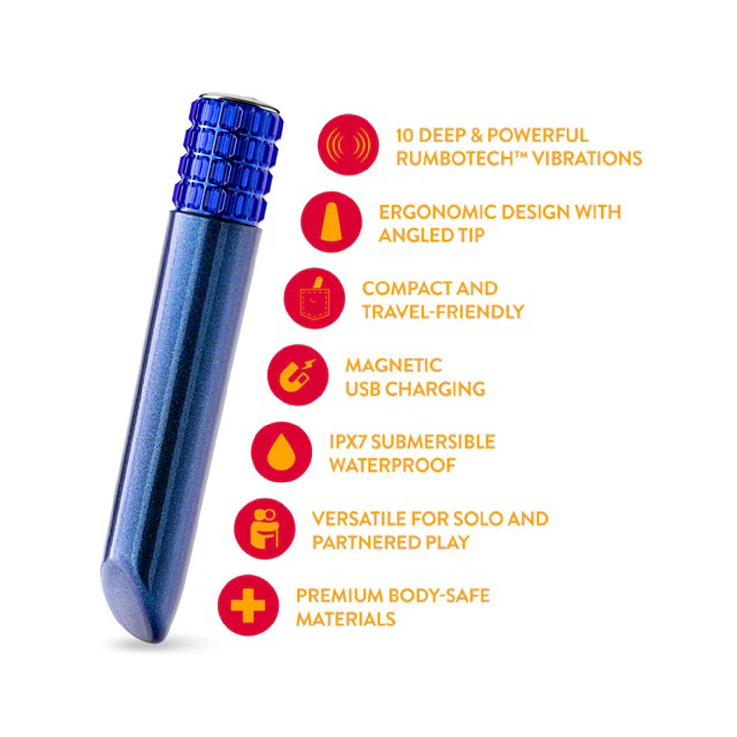 Oh My Gem Mystery Vibe – Sapphire – Rechargeable Vibrator with 10 Vibration Modes