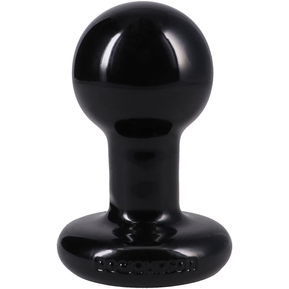 Doc Johnson Round Butt Plug Small Anal Plug, Phthalate-Free, Black