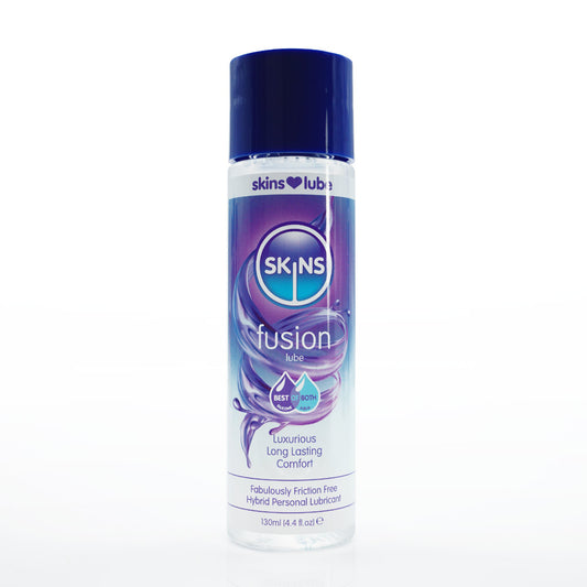 Skins Fusion Hybrid Silicone and Water-Based Lubricant 4.4oz – Clear