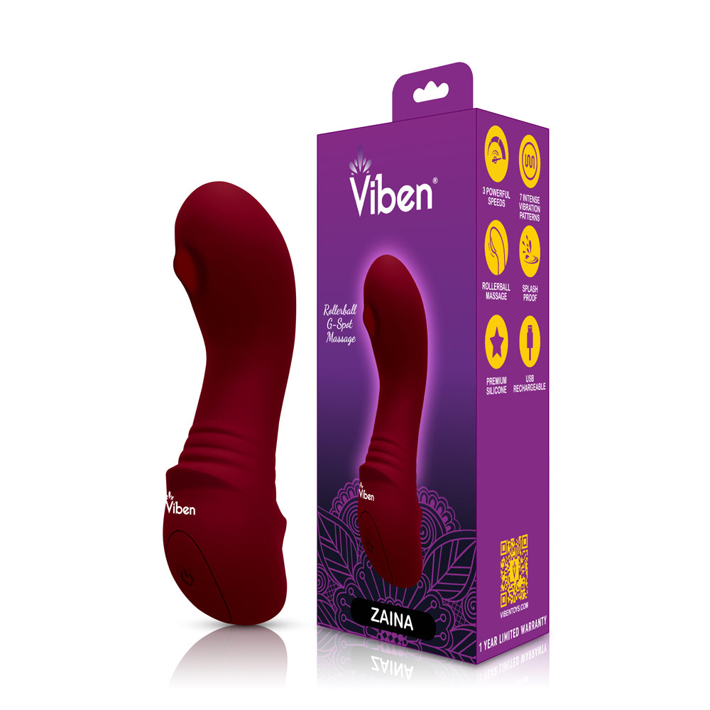 Viben Zaina Mini Rollerball G-Spot Vibe – Red