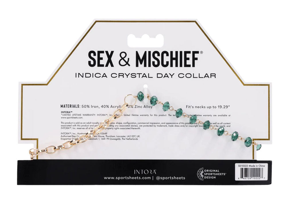 Indica Crystal Day Collar – Green with Adjustable Fit