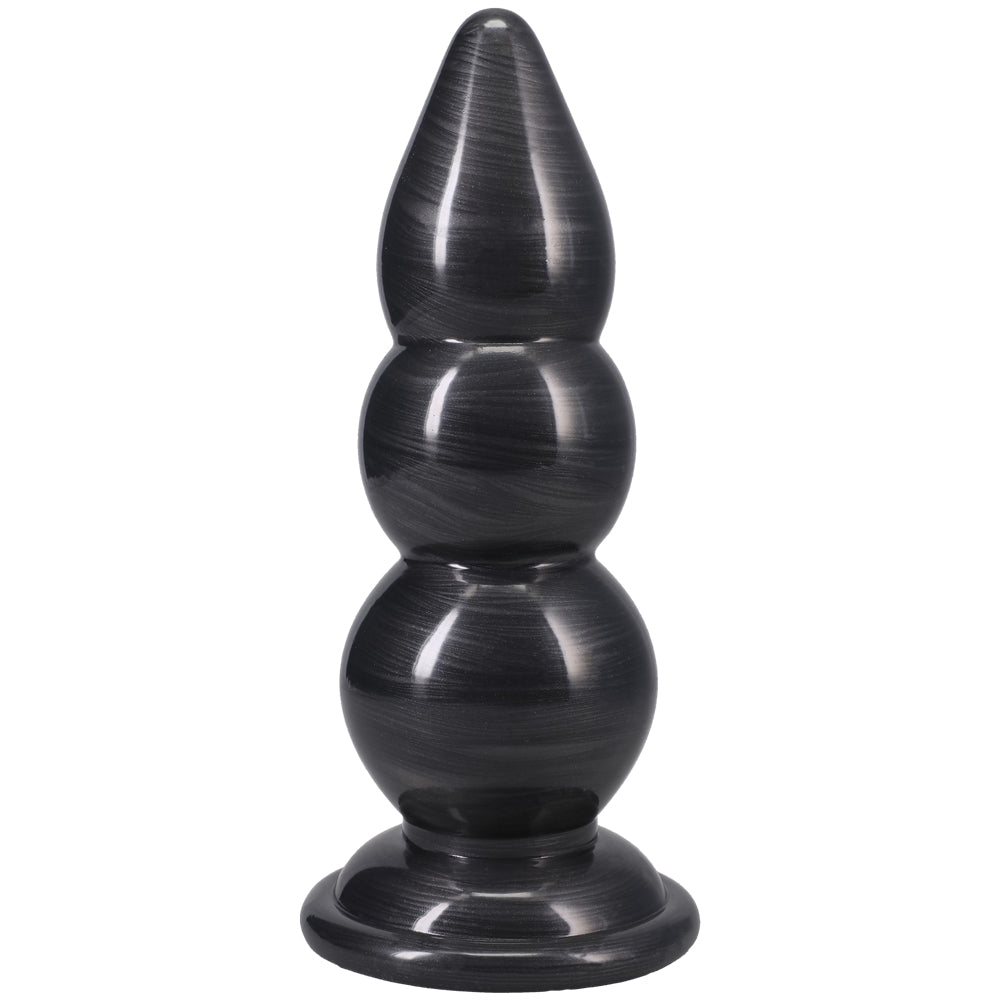 American Bombshell Triple Payload PVC Dildo – Gun Metal / Black