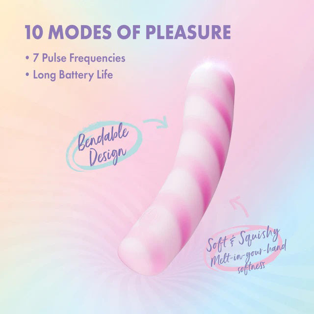 Blush Play With Me Sugar Crush Vibrating Toy - Pink - 10 Vibration Modes