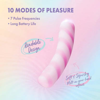 Blush Play With Me Sugar Crush Vibrating Toy - Pink - 10 Vibration Modes