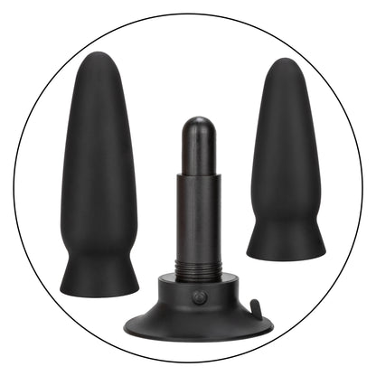 CalExotics Eclipse Interchangeable Probe Set with Vibrating Base – Black