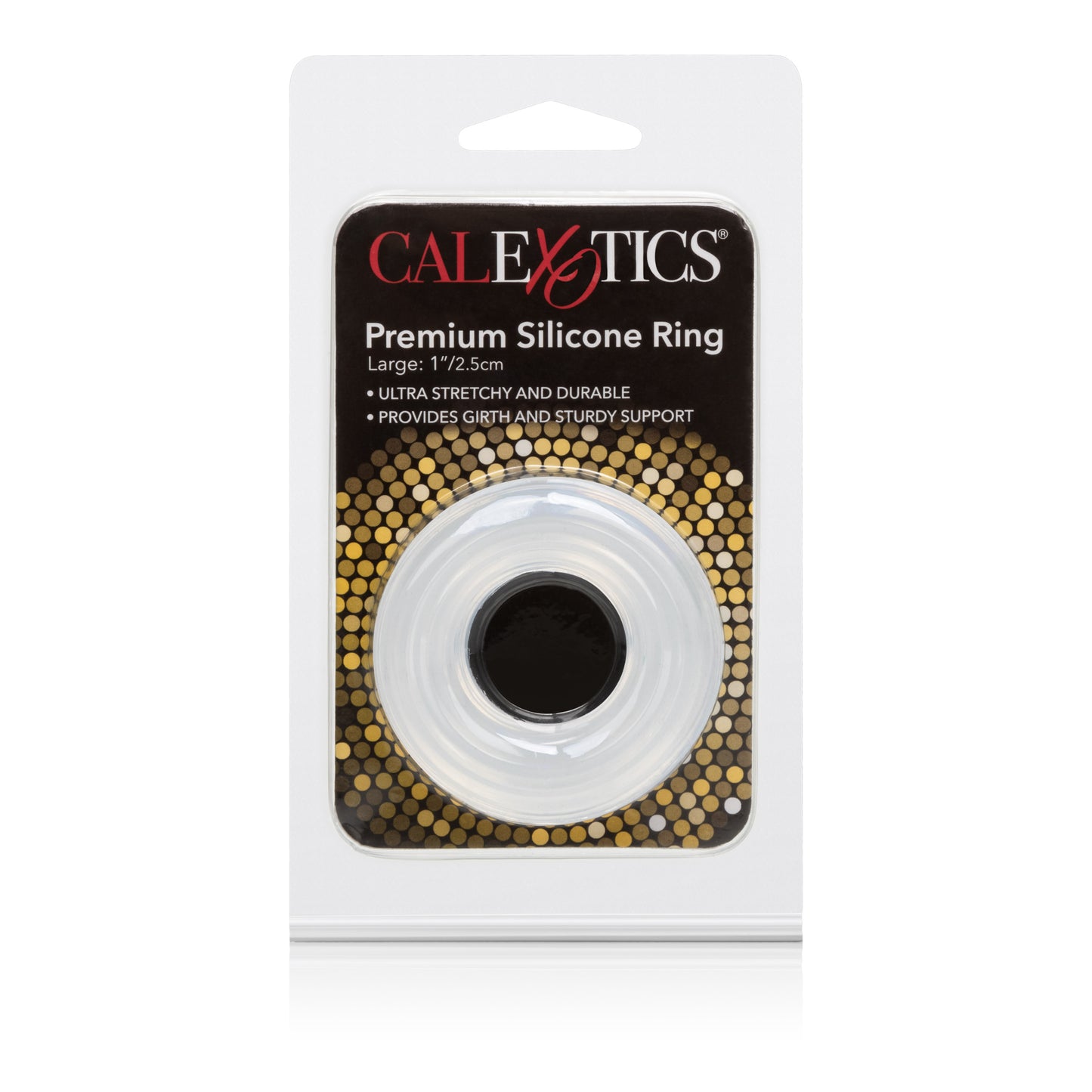 CalExotics Premium Silicone Ring - Large - Clear - Ultra-Stretchy and Seamless