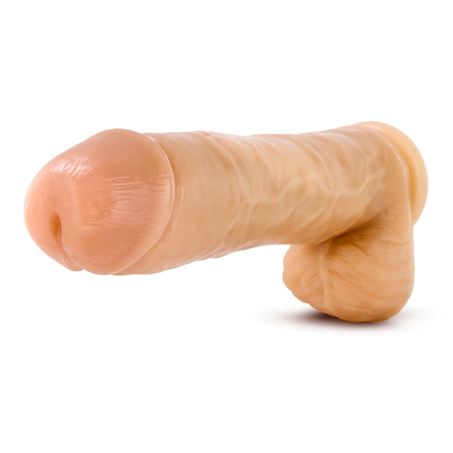 Hung Rider Hammer Dildo – Realistic Textured, Beige, Harness Compatible
