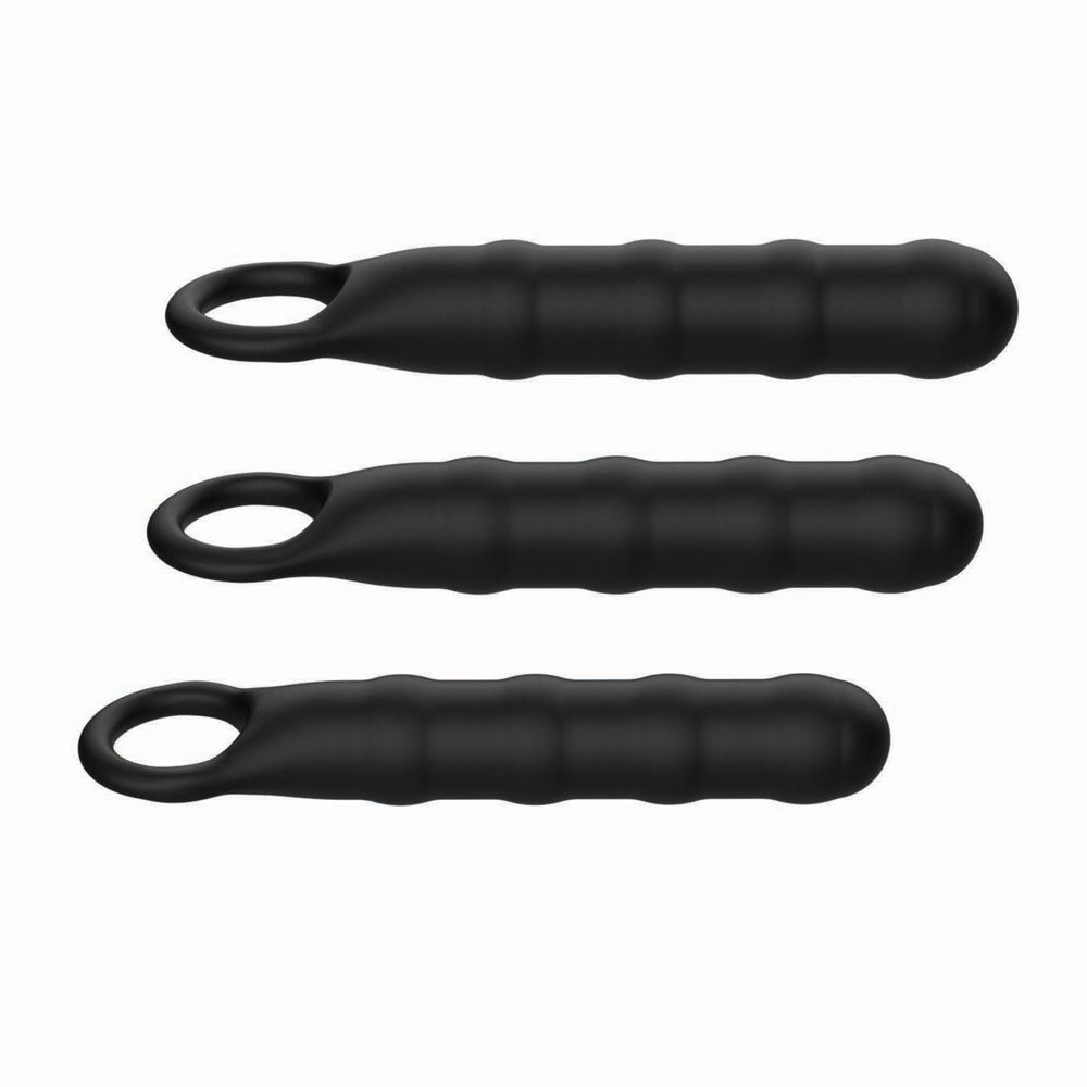 Nasstoys Ass-Sation Anal Wand Training Kit - Black - 3-Piece Set for Penetration Exploration