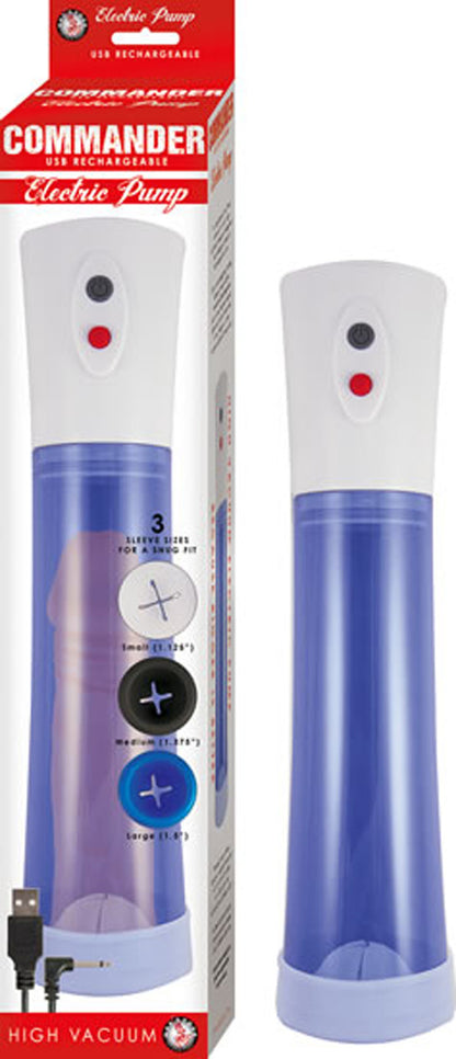 Nasstoys Commander Electric Pump – High Vacuum Suction Device – Blue