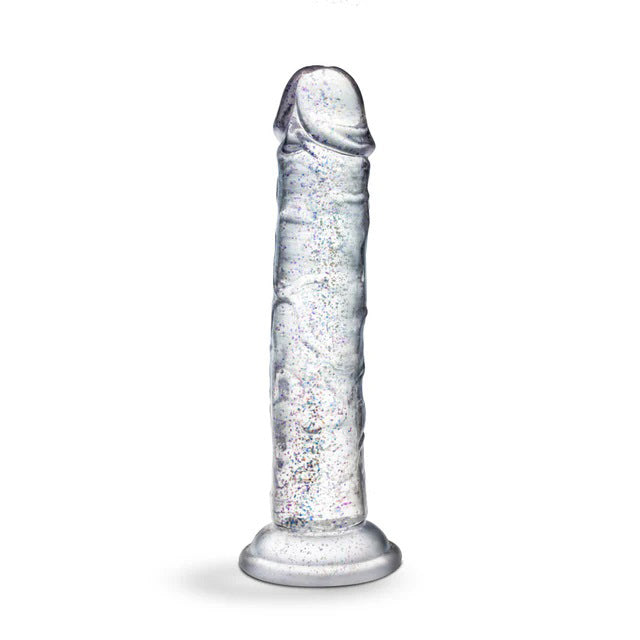 Naturally Yours Glamor Sparkling Clear Dildo with Suction Cup