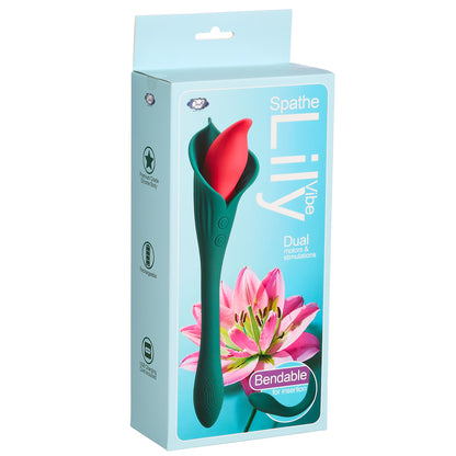 Cloud 9 Novelties Spathe Lily Vibe Dual-Motor Vibrator – Green-Blue