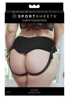 Sportsheets Beginners Strap On - Plus Size - Adjustable Black Harness