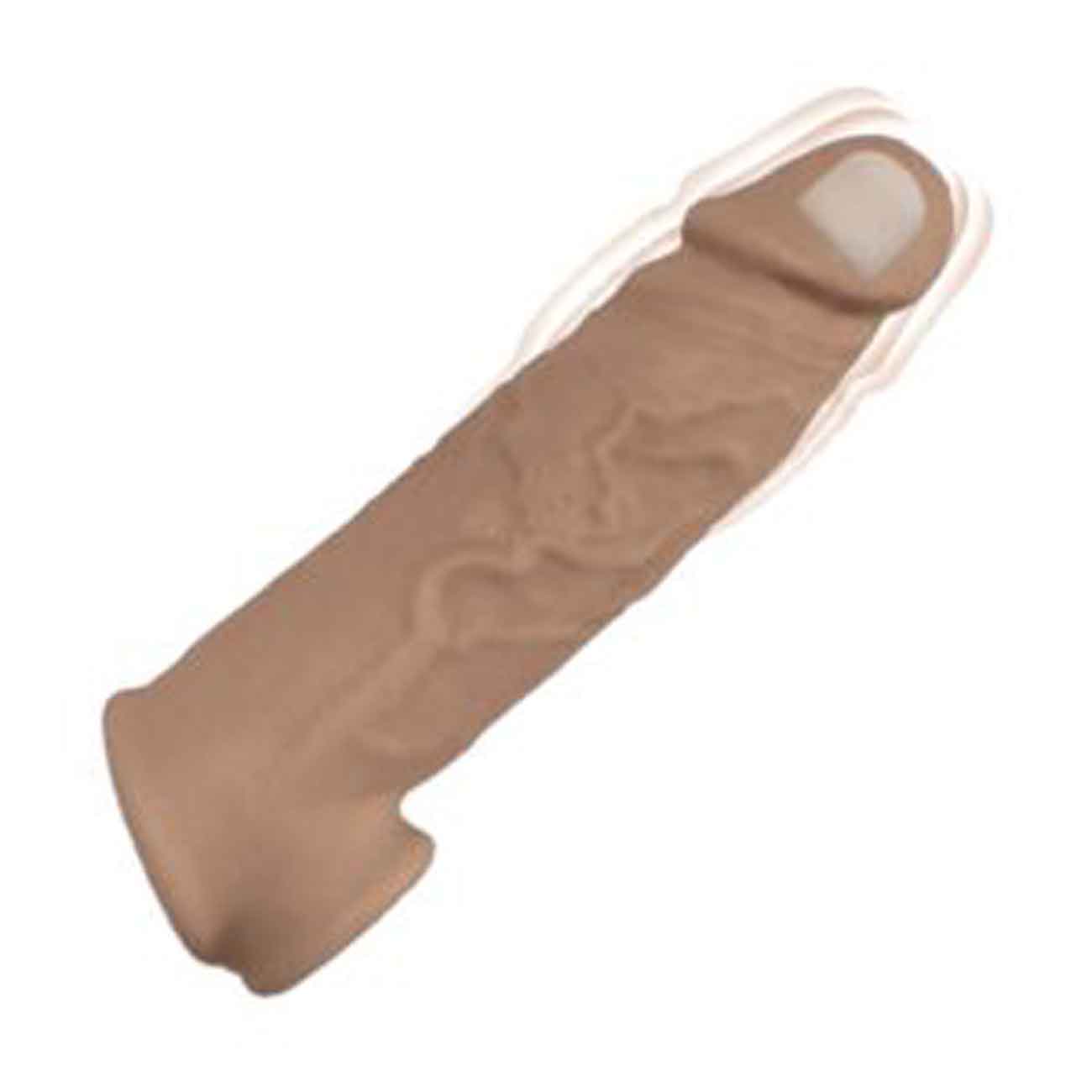 Nasstoys Natural Realskin Vibrating Penis Extender - Brown - 3" Length Increase