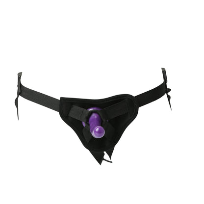 Sportsheets New Comers Strap-On and Silicone Dildo Set for Pegging – Black