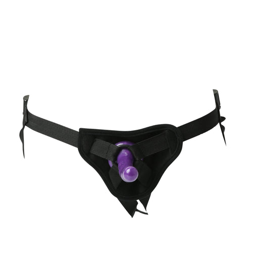 Sportsheets New Comers Strap-On and Silicone Dildo Set for Pegging – Black