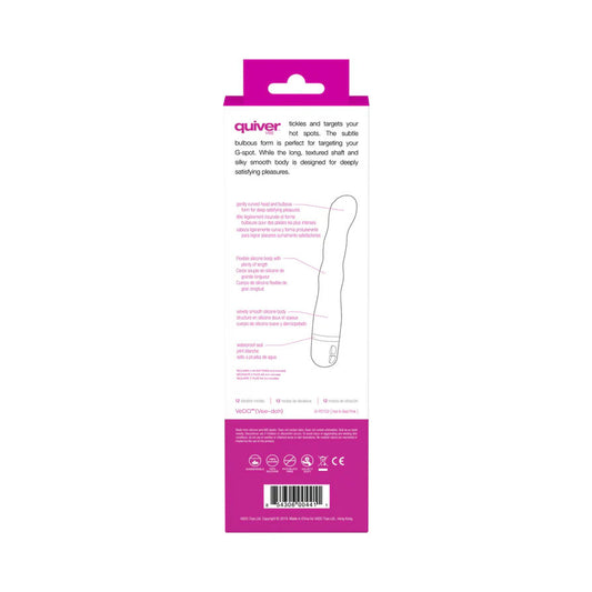 VeDO Quiver Vibrator - G-Spot Targeting Multi-Speed Waterproof Vibrator - Pink