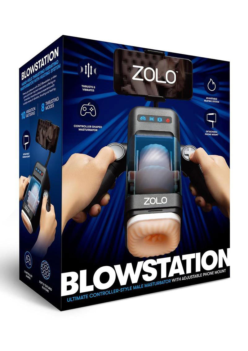 XGEN Blowstation Hand-Held Thrusting Vibrating Masturbator with Heating System - Black
