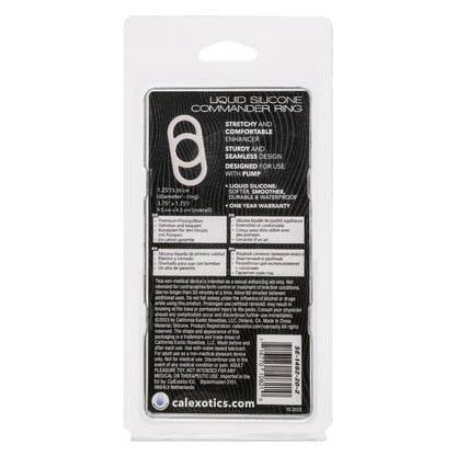 CalExotics Alpha Liquid Silicone Commander Ring – White – Waterproof