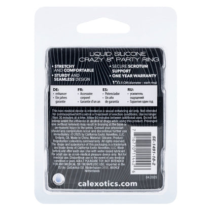 CalExotics Alpha Liquid Silicone Crazy 8 Party Ring – Multi Color