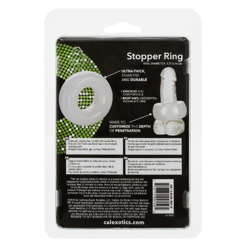 CalExotics Stopper Ring – Flexible Cock Ring – Clear