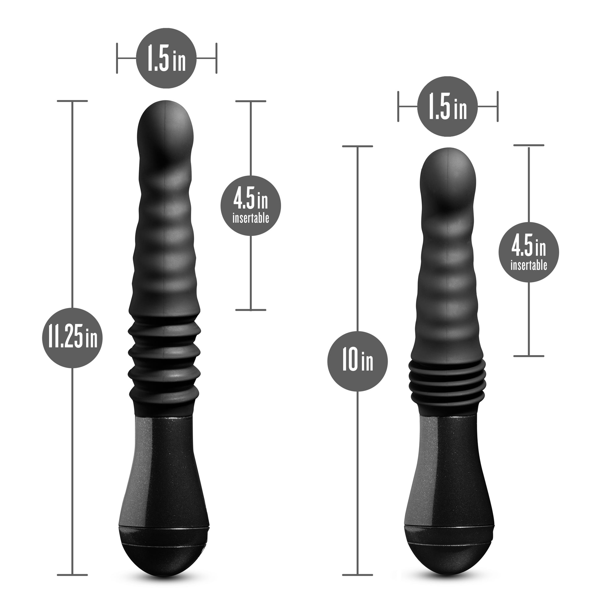 Temptasia Lazarus Thrusting Dildo with G-Spot Stimulation - Black