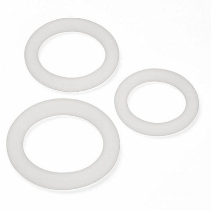 Cloud 9 Pro Sensual Silicone Cock Ring Set – Clear – 3 Sizes