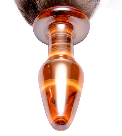 XR Brands Fox Tail Anal Plug – Body Safe, Phthalate Free, Orange