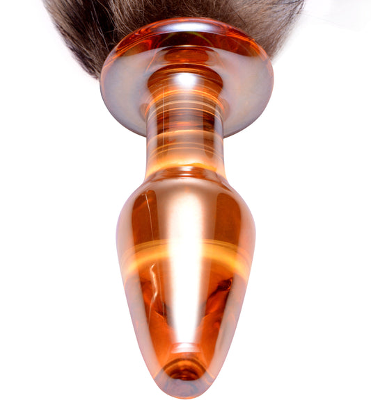 XR Brands Fox Tail Anal Plug – Body Safe, Phthalate Free, Orange