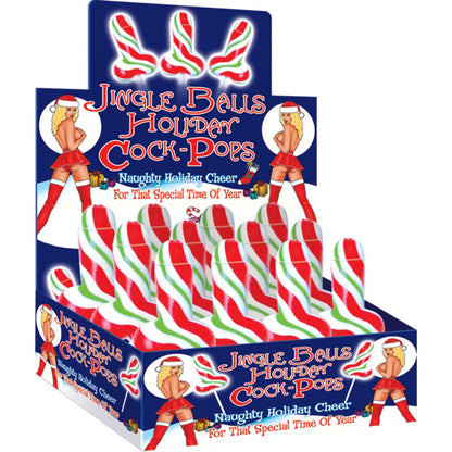 Hott Products Jingle Balls Holiday Cock Pops – 12 Piece Display – Multi