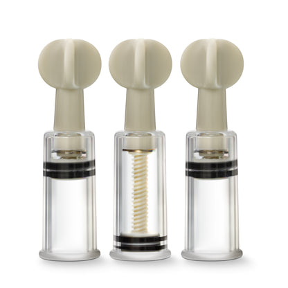 Temptasia Clit and Nipple Twist Suckers Set of 3 - Clear