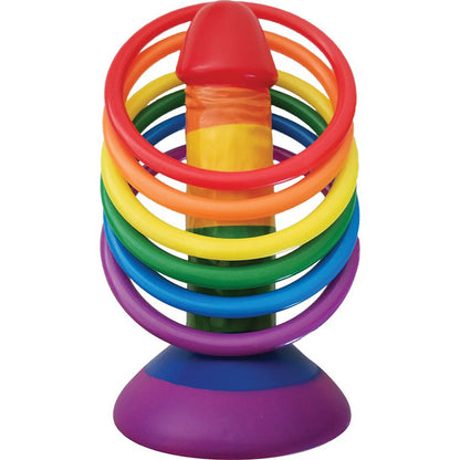 Hott Products Rainbow Pecker Party Ring Toss Game – Multi-Color