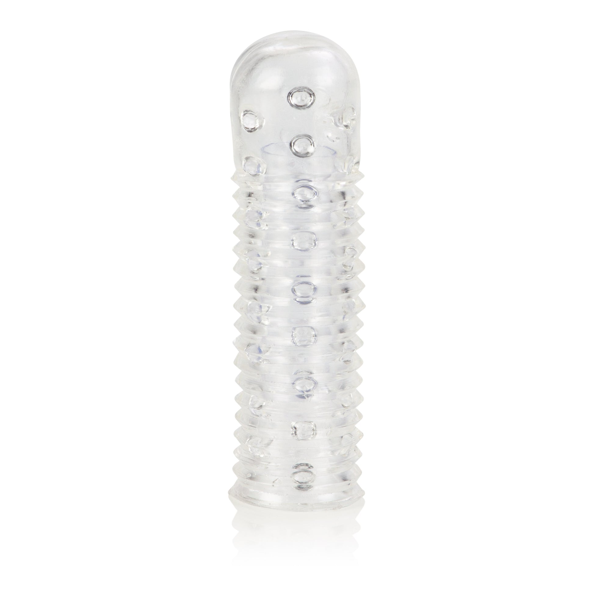 CalExotics Reversible Sleeve with Ridges and Pleasure Nodules - Clear