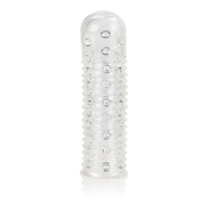 CalExotics Reversible Sleeve with Ridges and Pleasure Nodules - Clear