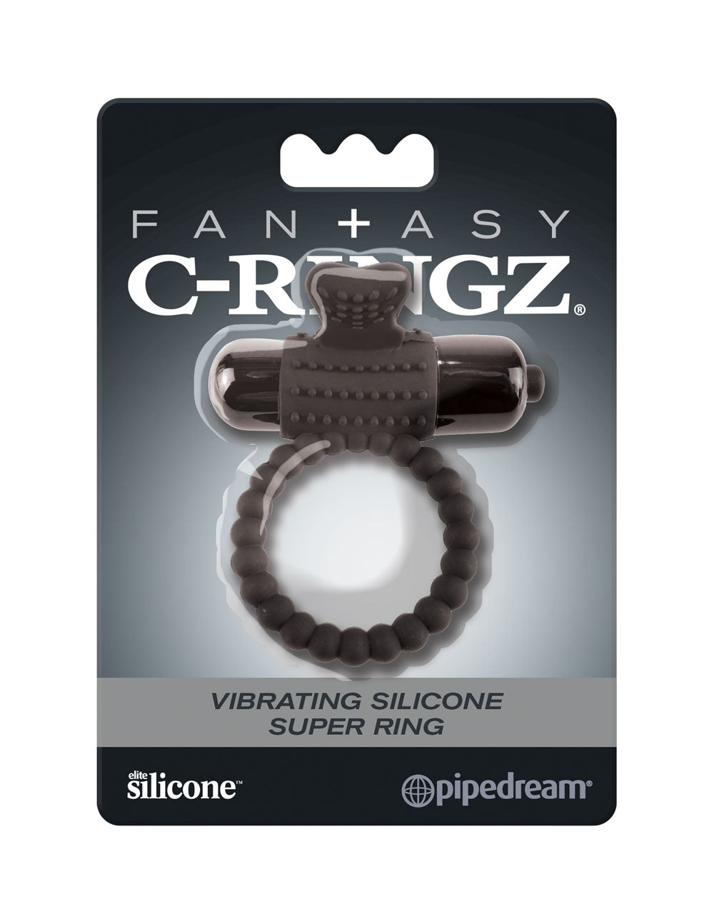 Pipedream Fantasy C-Ringz Vibrating Silicone Super Ring - Black