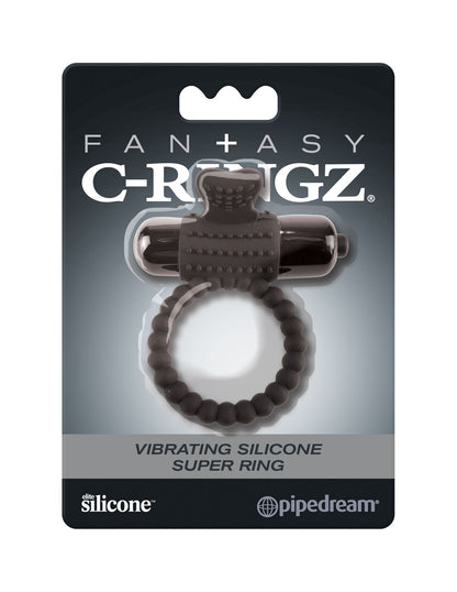 Pipedream Fantasy C-Ringz Vibrating Silicone Super Ring - Black