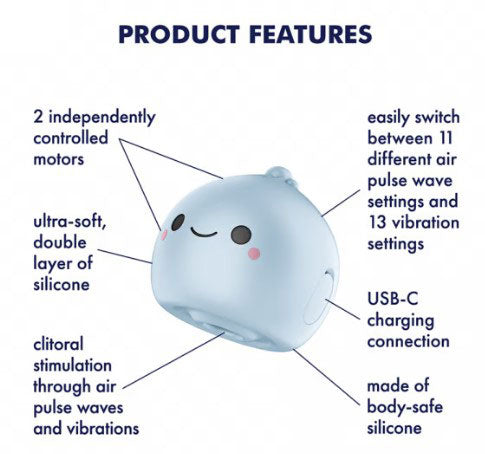 Satisfyer Mochi Air Pulse Vibrator – Frost Blue