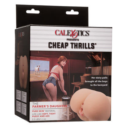 CalExotics The Farmer's Daughter Masturbator – Dual Entry, Multi-Textured, 4.5" x 5.5" x 6"