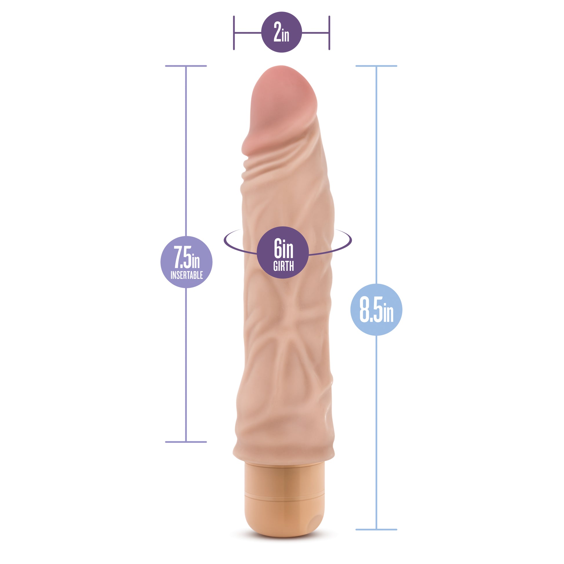 Blush Cock Vibe #10 – 8.5 Inch Realistic Vibrator – Beige