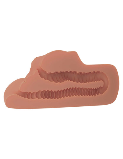 Pipedream Perfect Pussy Double Stroker - Realistic Tan Pocket Stroker